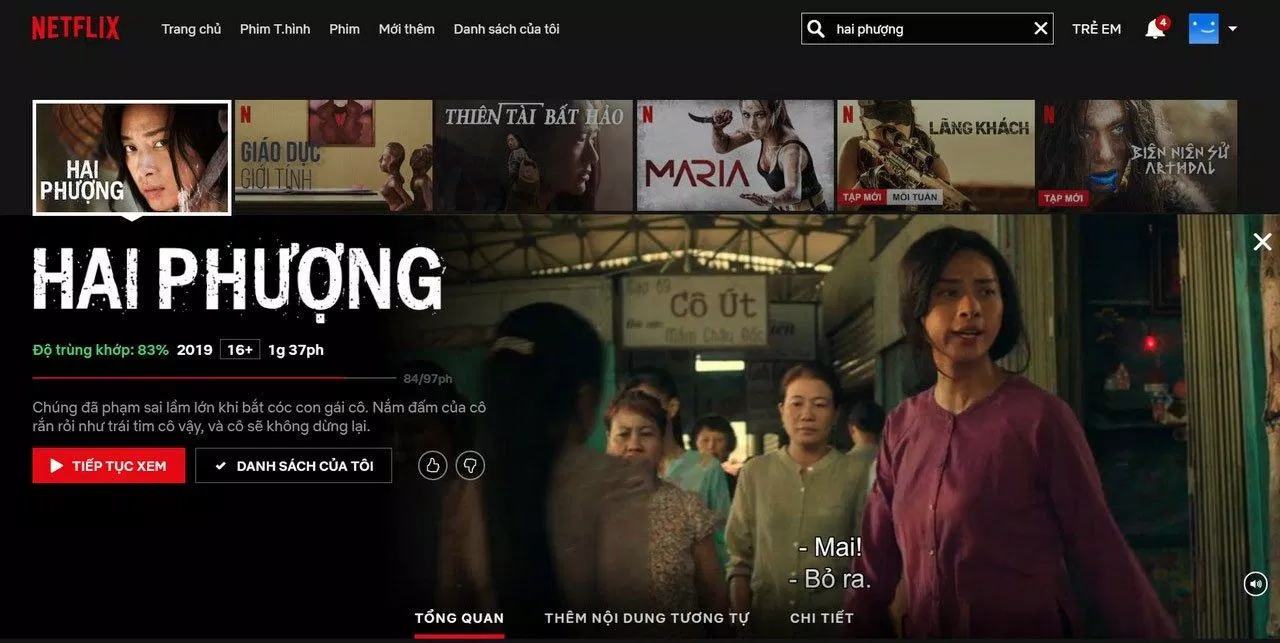 Giao diện xem phim của Netflix được cập nhật để trực quan, dễ theo dõi hơn. (Ảnh: BlogAnChoi)