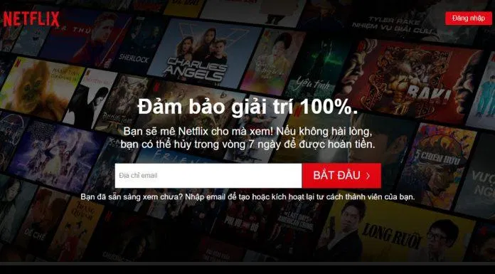 Giao diện trang chủ của Netflix tại Việt Nam. (Ảnh: BlogAnChoi)