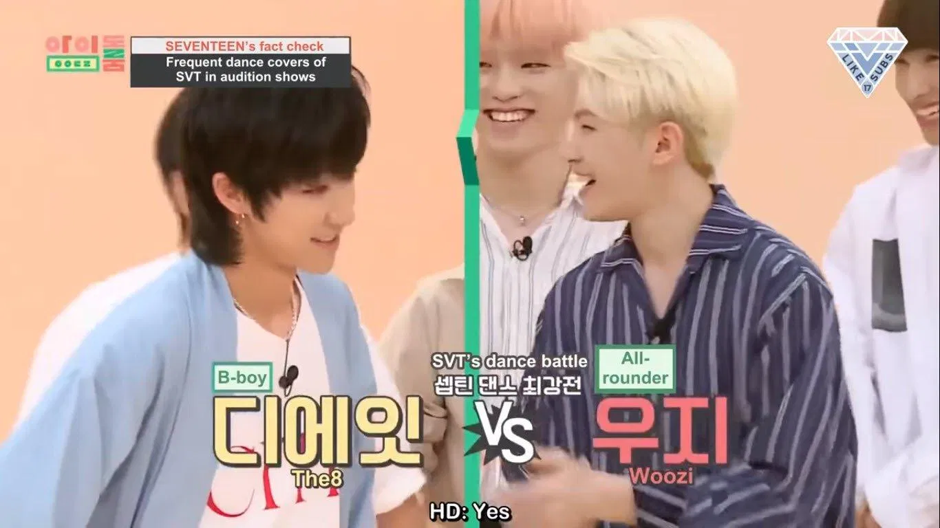 Woozi và The8 trong mục "Dance Battle" (Nguồn: Internet)