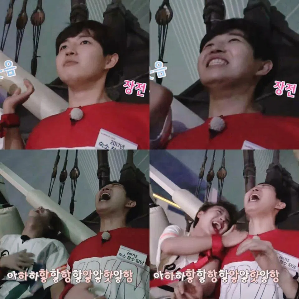 Bức ảnh "phát ra tiếng" của Jaehwan. Khổ thân Jihoon ngồi cạnh phải "hứng" đủ giọng hét của ông anh. (Nguồn: Internet) Bức ảnh "phát ra tiếng" của Jaehwan. Khổ thân Jihoon ngồi cạnh phải "hứng" đủ giọng hét của ông anh. (Nguồn: Internet)