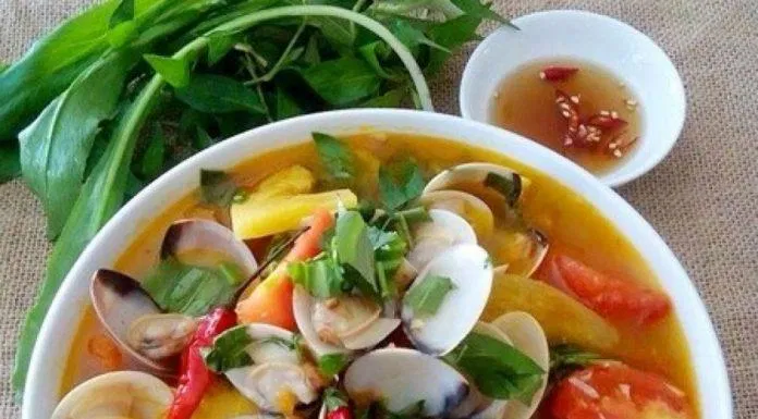 Canh ngao nấu chua (Ảnh: Internet)