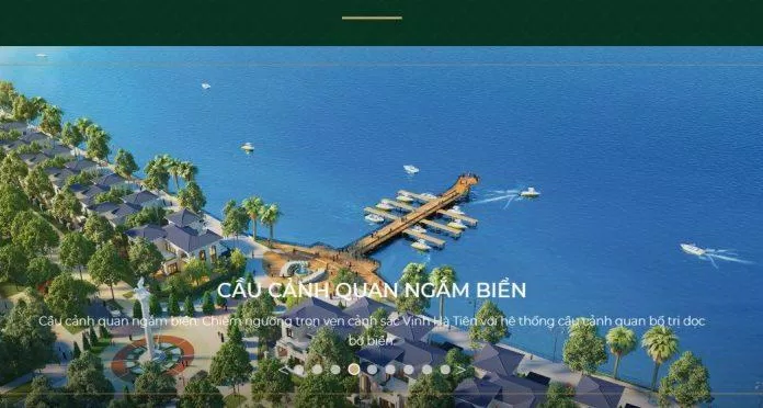 Cầu cảnh quan ngắm biển chân thật ở Ha Tien Venice Villas (Ảnh: Internet)