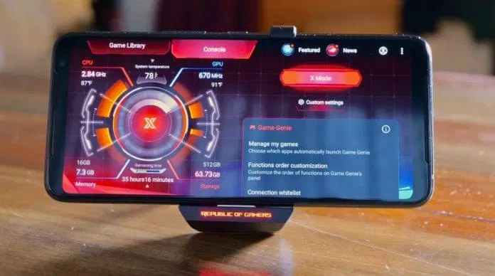 Chế độ X của ROG Phone 3 giúp tăng năng suất hoạt động đến cực đại.