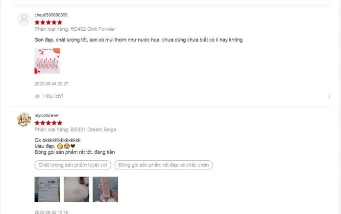 Đánh giá của khách hàng trên Shopee. (nguồn: BlogAnChoi)