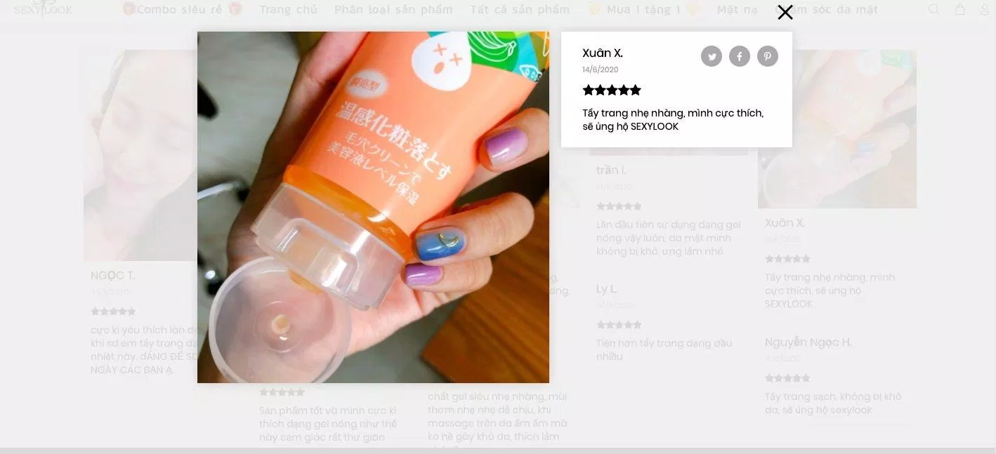 Review Gel tẩy trang lên men SEXYLOOK dạng nhiệt: Mọi cô gái nhất định phải thử Công dụng chính của Gel Tẩy Trang SEXYLOOK dạng nhiệt gel tẩy trang Gel Tẩy Trang SEXYLOOK dạng nhiệt mỹ phẩm SEXYLOOK sản phẩm SEXYLOOK tẩy trang thiết kế thương hiệu thương hiệu sexylook trái cây