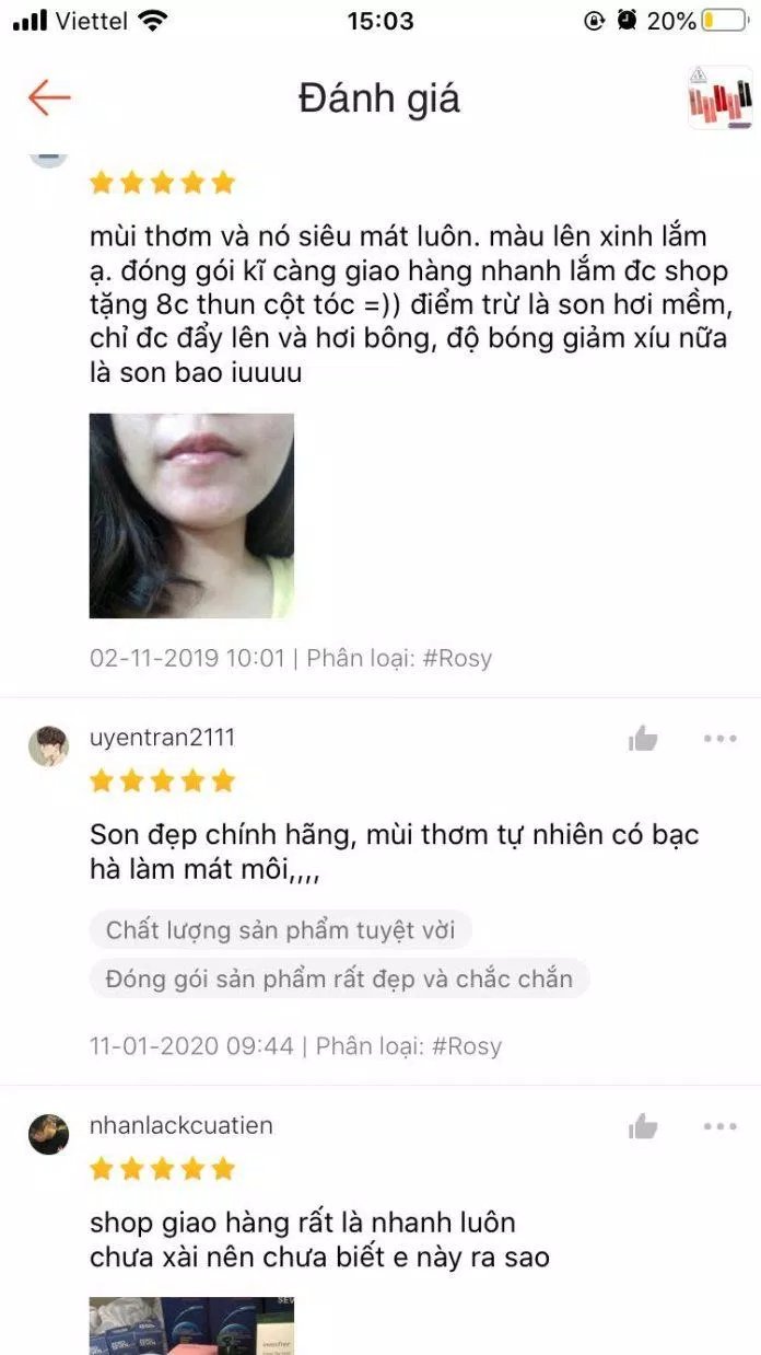 Đánh giá thực tế từ khách hàng Shopee (Nguồn: BlogAnChoi) Đánh giá thực tế từ khách hàng Shopee (Nguồn: BlogAnChoi)