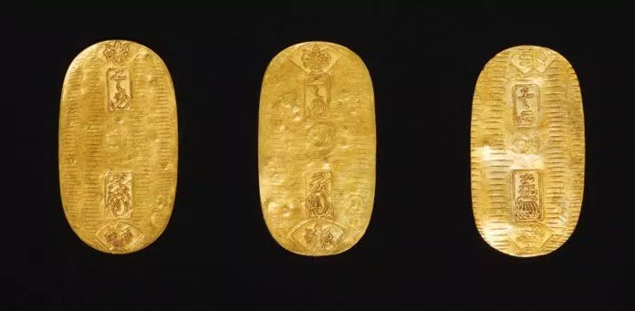 Đồng tiền vàng Nhật Bản tại bảo tàng Tiền tệ. ( Nguồn: Internet)