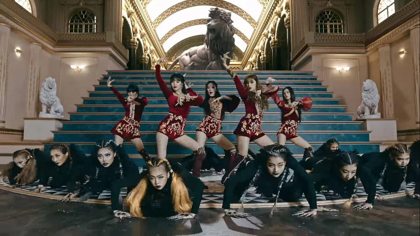 (G) I-DLE với hình tượng sư tử trong ca khúc LION. (Nguồn: Internet)