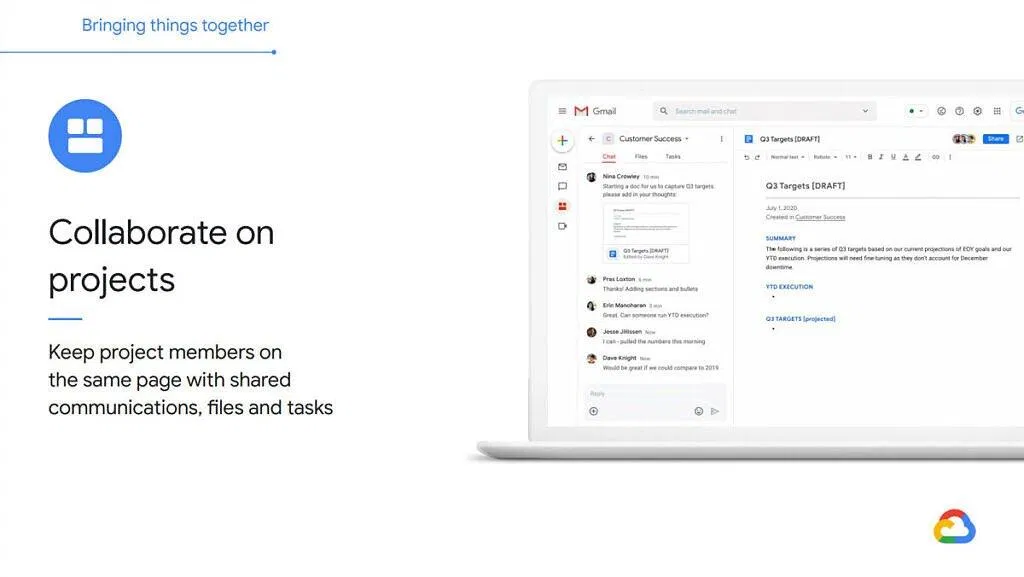Gmail tích hợp Docs, Rooms, và Chat vào Gmail cho người dùng G Suite chất docs G Suite Gmail gmail tích hợp docs rooms chat Google Google Chat Google Docs Google Meet Google Rooms Google tích hợp chức năng Meet Rooms tích hợp docs rooms chat video call