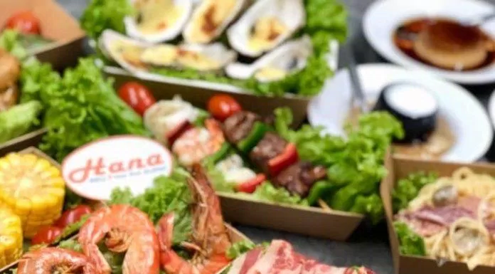 Món ăn ở Hana buffet đa dạng với nhiều loại thịt và hải sản (Nguồn: Facebook Hana Buffet)
