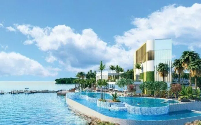Hồ bơi vô cực nghỉ dưỡng thoải mái của Ha Tien Venice Villas (Ảnh: Internet)
