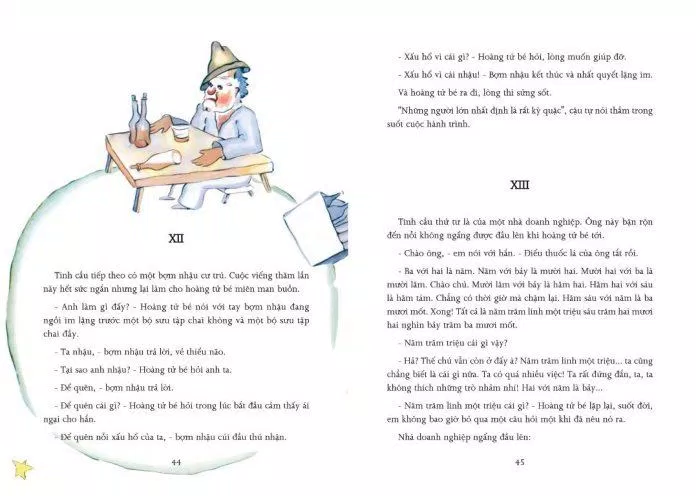 Hoàng Tử Bé đi qua nhiều tình cầu, mỗi nơi đều để lại cho cậu một điều suy nghĩ. (Ảnh: Internet)