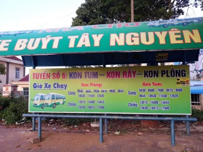 Lịch trình của xe bus đi Măng Đen (Nguồn: BlogAnChoi)