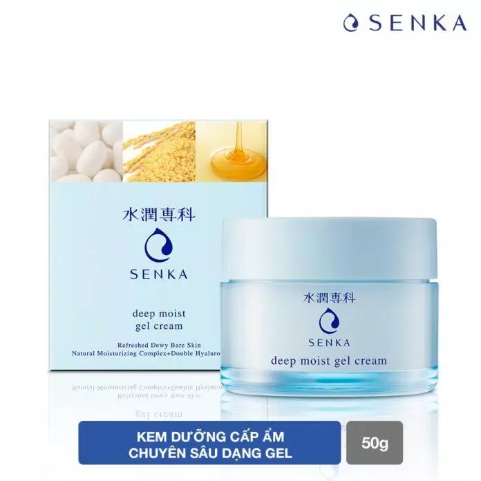 Mặt nạ ngủ Senka Deep Moist Gel Cream dưỡng ẩm da chuyên sâu trong suốt 24 giờ. (nguồn: Internet)