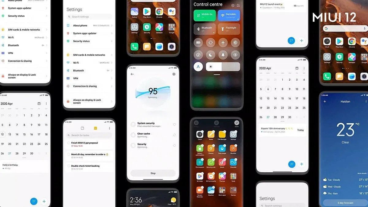Hình ảnh cho thấy giao diện MIUI 12 Hình ảnh cho thấy giao diện MIUI 12