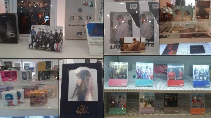 Một vài album của nghệ sĩ được trưng bày như: Taeyeon, EXO, Red Vevlet, Baekhyun, TVXQ, NCT,...(Nguồn:Bloganchoi).