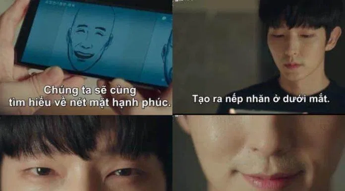 Hee Sung tự tập cười trước gương để che giấu đi danh tính thật sự .(Nguồn: Internet) Hee Sung tự tập cười trước gương để che giấu đi danh tính thật sự .(Nguồn: Internet)