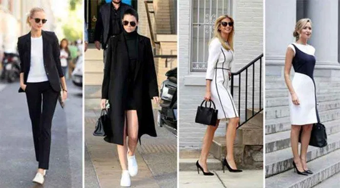 Trang phục vô sắc (trắng,đen) cũng là một sự lựa chọn an toàn và đơn giản nhưng không kém thời thượng (Nguồn: Internet)