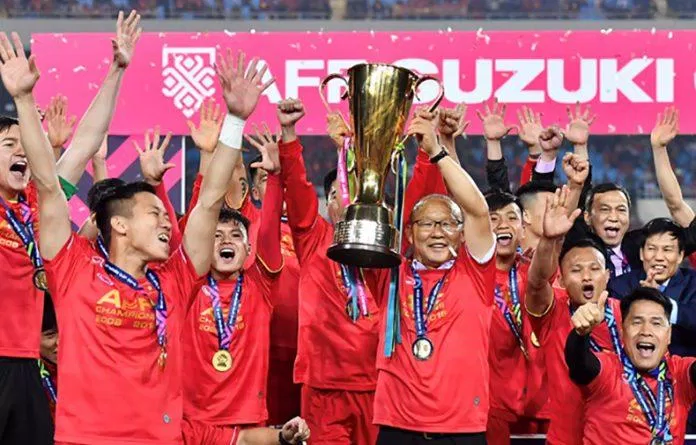 Chức vô địch AFF Cup 2018 của đội tuyển Việt Nam có công lớn của Quang Hải (Ảnh: Internet)