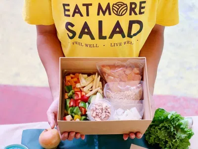 Nguyên liệu của Eat More Salad rất tươi sạch (Nguồn : FB Eat More Salad)