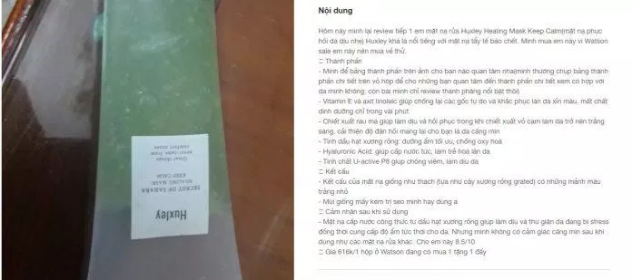 Review vô cùng chi tiết của nàng khách hàng đáng yêu tại Fime. (Ảnh: BlogAnChoi)