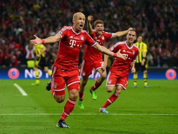 Robben ăn mừng bàn thắng kết liễu trận đấu (Nguồn : Internet).