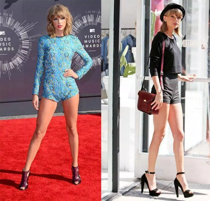 Taylor Swift hơi sốc khi đôi chân của cô được định giá 40 triệu USD. (Ảnh: Internet)