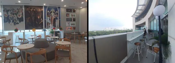 Bên trong và bên ngoài của khu vực SMTOWN CAFE (Nguồn: Bloganchoi).