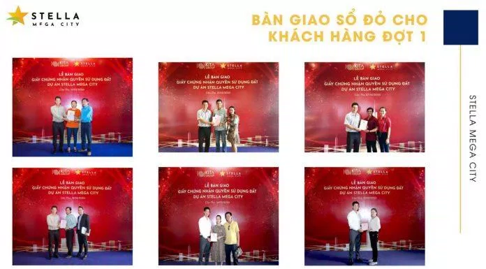 Stella Mega City tiến hành bàn giao sổ đỏ cho khách hàng (Ảnh: Internet)