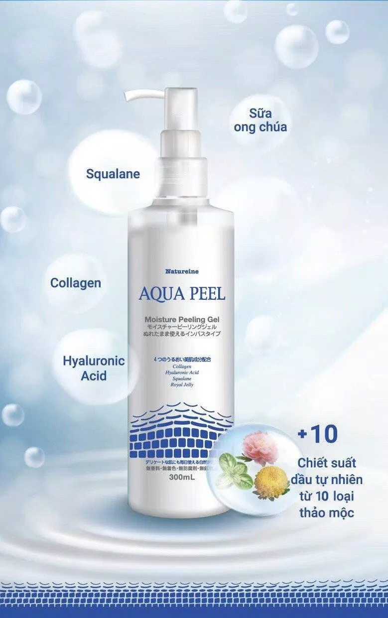 Bảng thành phần "sáng giá" của Aqua Peel. (Ảnh: Internet)