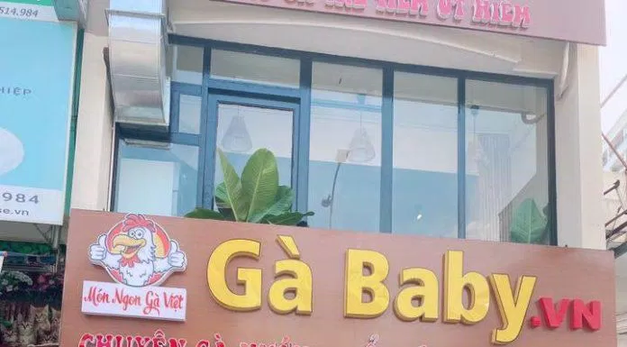 Gà Baby đươc diễn viên hài Thái Vũ thành lập nên thu hút được một số lượng lớn thực khách (Nguồn: Facebook Gà Baby).