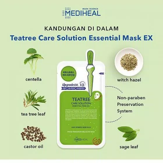 Mặt nạ có công dụng tuyệt vời cho việc cấp ẩm, kháng viêm và ngừa mụn cùng bảng thành phần đến từ thiên nhiên (nguồn: Internet)
