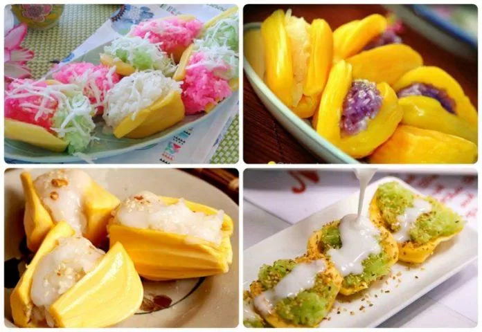 Xôi mít kết hợp với muối mè hay nước cốt dừa tạo nên hương vị hoàn hảo (Nguồn: Internet)