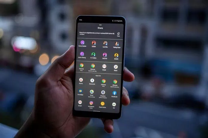 Tính năng chia sẻ trên Android 10 hoạt động nhanh lẹ hơn so với các Android trước đó. (Nguồn: Internet)
