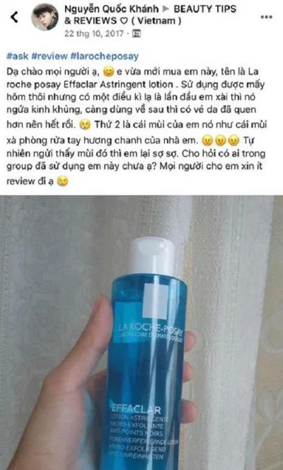 Review sản phẩm từ fan trong Hội nhóm làm đẹp.