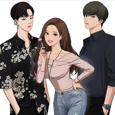 Bìa truyện tranh "True Beauty" với 3 nhân vật chủ chốt. (Nguồn: Internet)