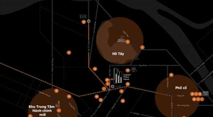 Vị trí thuận lợi di chuyển Capital Place (Ảnh: Internet)