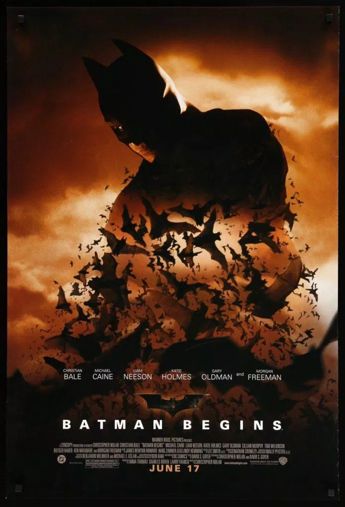 Poster phim Batman Begins.