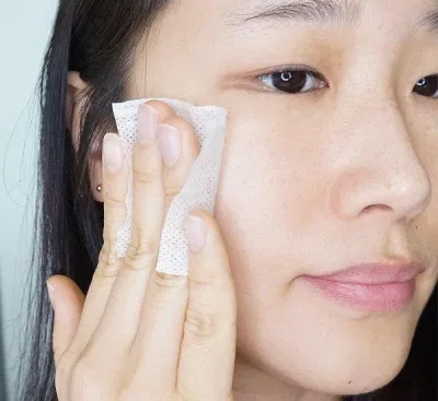 Lau mặt với nước cân bằng giúp làm sạch sâu, ngừa mụn cho da. (Nguồn: BlogAnChoi)