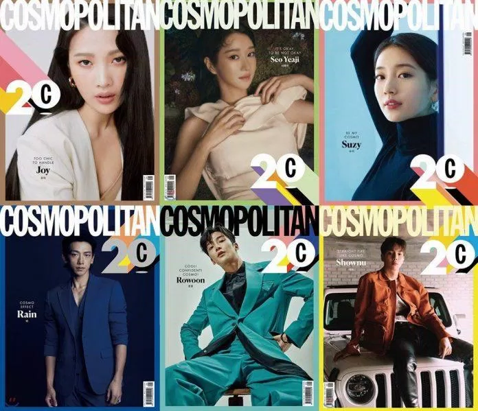 Hình ảnh 6 bìa trong số 20 bìa của Cosmopolitan số tháng này (Nguồn: Internet)