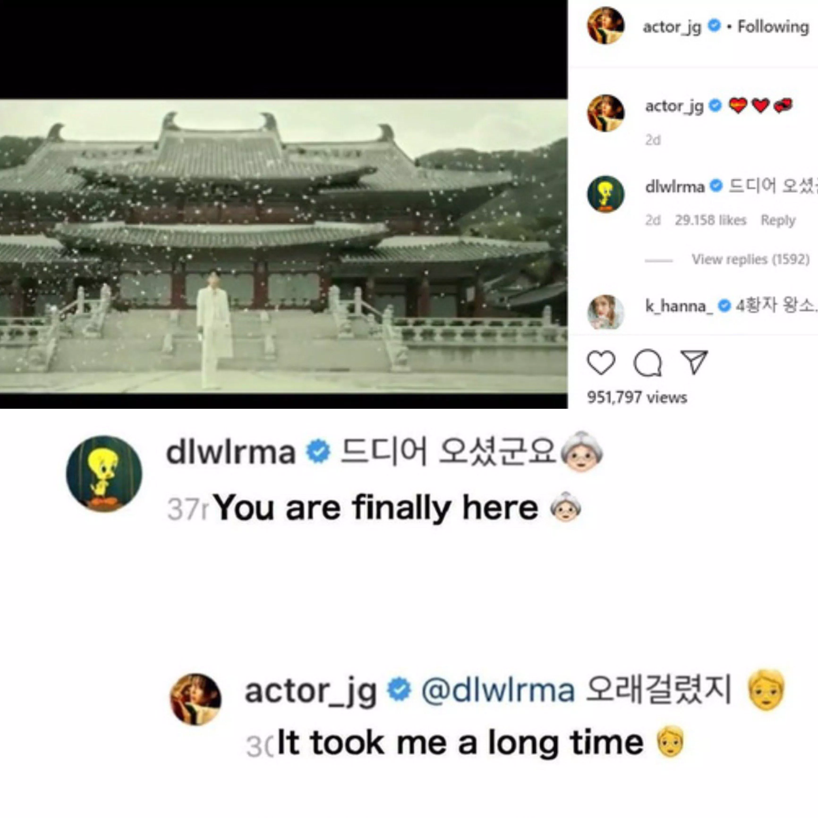 Các fan nóng lòng mong đợi phần 2 của Người Tình Ánh Trăng sau màn "thả thính" của 2 diễn viên chính (Ảnh: Internet)