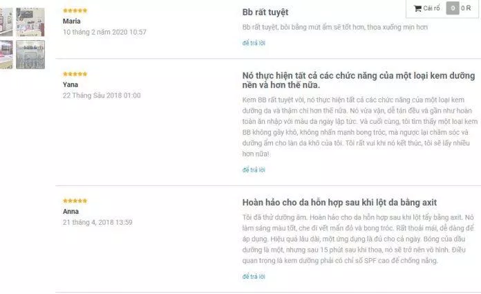 Đánh giá yêu thích của khách hàng trên trang Histolabprof.ru (ảnh: BlogAnChoi).