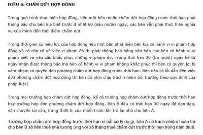 Điều khoản chấm dứt hợp đồng cần quy định rõ ràng (Ảnh: Internet)