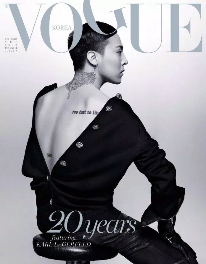 Một trong những trang bìa Vogue được chính tay huyền thoại Karl Lagerfeld đích thân chụp (Nguồn: Internet)