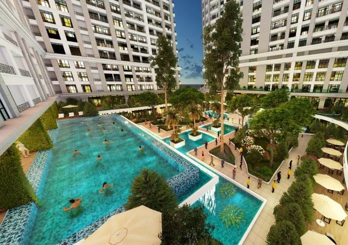 Hồ bơi tràn của dự án Sunshine Garden (Ảnh: Interent)