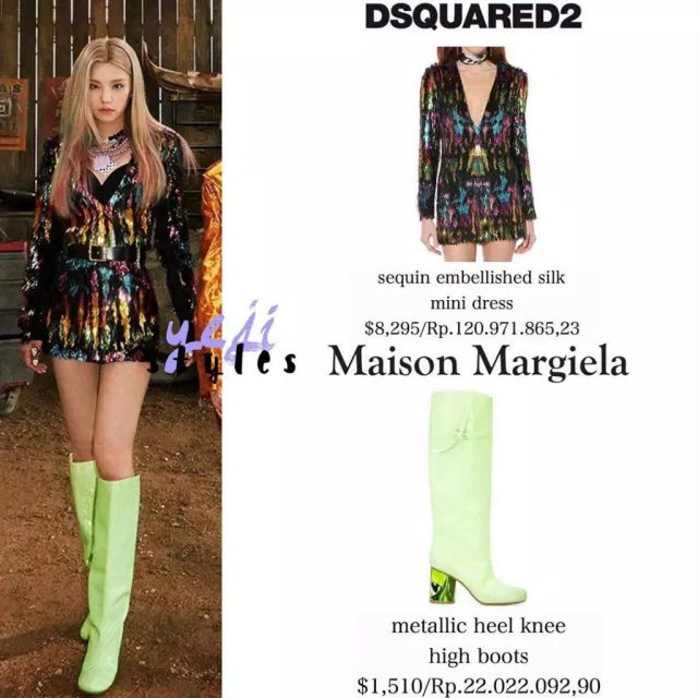 Một bộ cánh khác của nàng trưởng nhóm cũng có giá "khủng" không kém: váy sequin lấp lánh hơn 8000$ (khoảng 180 triệu đồng) và đôi boots cao cổ có giá 1500$ (33 triệu đồng). (Nguồn: Instagram)