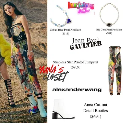 Bộ jumpsuit cùng các món phụ kiện có giá tổng cộng 1800$ (khoảng 40 triệu đồng). (Nguồn: Instagram) Bộ jumpsuit cùng các món phụ kiện có giá tổng cộng 1800$ (khoảng 40 triệu đồng). (Nguồn: Instagram)