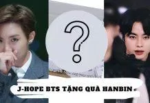 J-Hope BTS tặng quà Hanbin - thực tập sinh đến từ Việt Nam (Ảnh: BlogAnChoi)