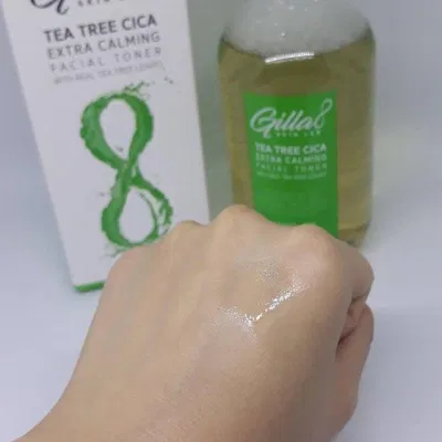 Nước cân bằng lá trà bay Gilla8 có kết cấu lỏng như nước, thấm nhanh và cấp ẩm tốt. (Nguồn: Internet)