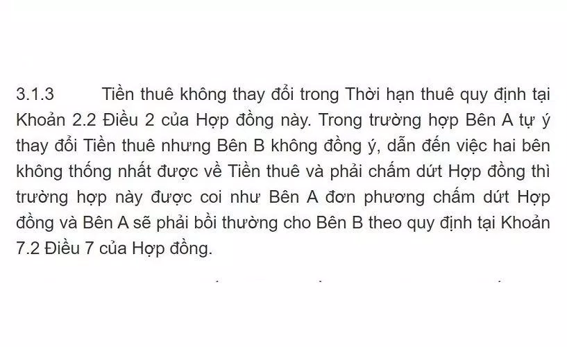 Lưu ý về tiền thuê (Ảnh: Internet)